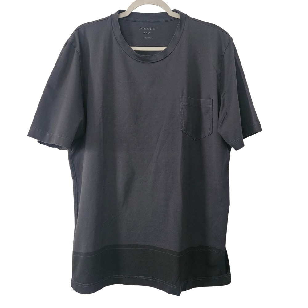 Sease Pocket T-Shirt Mens XXXL Grey Good Made‎ in Italy Colorblock Luxury Basic